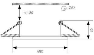 Kanlux sisseehitatud lamp Martin CT-S80 AB hind ja info | Süvistatavad LED valgustid | hansapost.ee