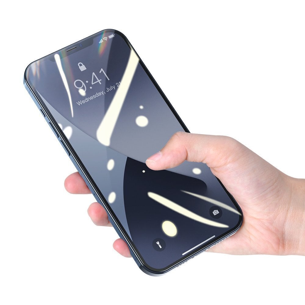 Kaitseklaas Baseus 2x Full screen 0,25 mm tempered glass with a frame telefonile iPhone 12 mini цена и информация | Ekraani kaitseklaasid ja kaitsekiled | hansapost.ee