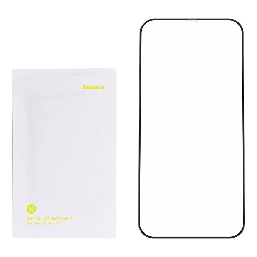 Kaitseklaas Baseus 2x Full screen 0,25 mm tempered glass with a frame telefonile iPhone 12 mini цена и информация | Ekraani kaitseklaasid ja kaitsekiled | hansapost.ee