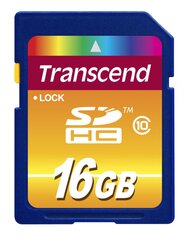 Transcend TS16GSDHC10 hind ja info | Fotoaparaatide mälukaardid | hansapost.ee