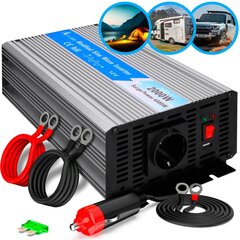 Extralink OPIM-2000W | Auto pingemuundur | 12V, 2000W modifitseeritud siinus hind ja info | USB adapterid ja jagajad | hansapost.ee