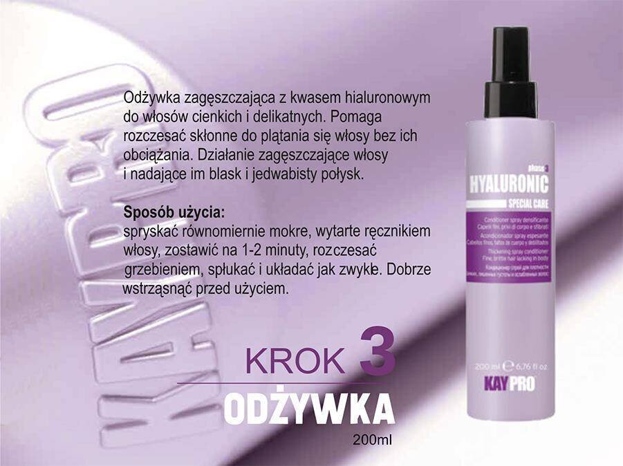 Hüalurooniga šampoon õhukestele kahjustatud juustele Kaypro, 1000 ml hind ja info | Šampoonid | hansapost.ee