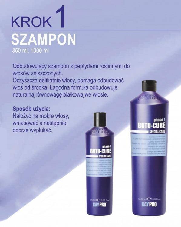 Šampoon tugevalt kahjustatud juustele KayPro Reconstructing Shampoo Botu-Cure, 1000 ml цена и информация | Šampoonid | hansapost.ee