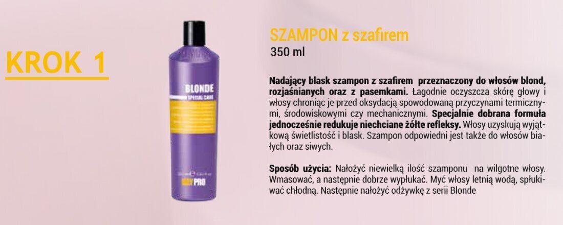 Palsam heledatele ja värvilistele juustele KayPro Brightening Blonde, 350 ml цена и информация | Palsamid | hansapost.ee