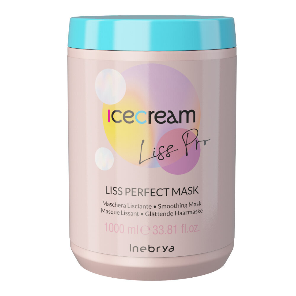 Inebrya IC Liss Perfect Smoothing Mask, 1000ml hind ja info | Juuksemaskid, õlid ja seerumid | hansapost.ee