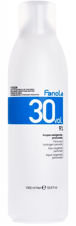 Fanola Crema 30 oksüdeeriv 9% oksüdeeritud vesi, 1L цена и информация | Juuksevärvid | hansapost.ee
