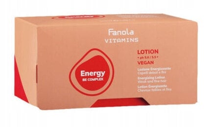 Fanola Vitamins Energy Lotion 12x10ml hind ja info | Juuste viimistlusvahendid | hansapost.ee