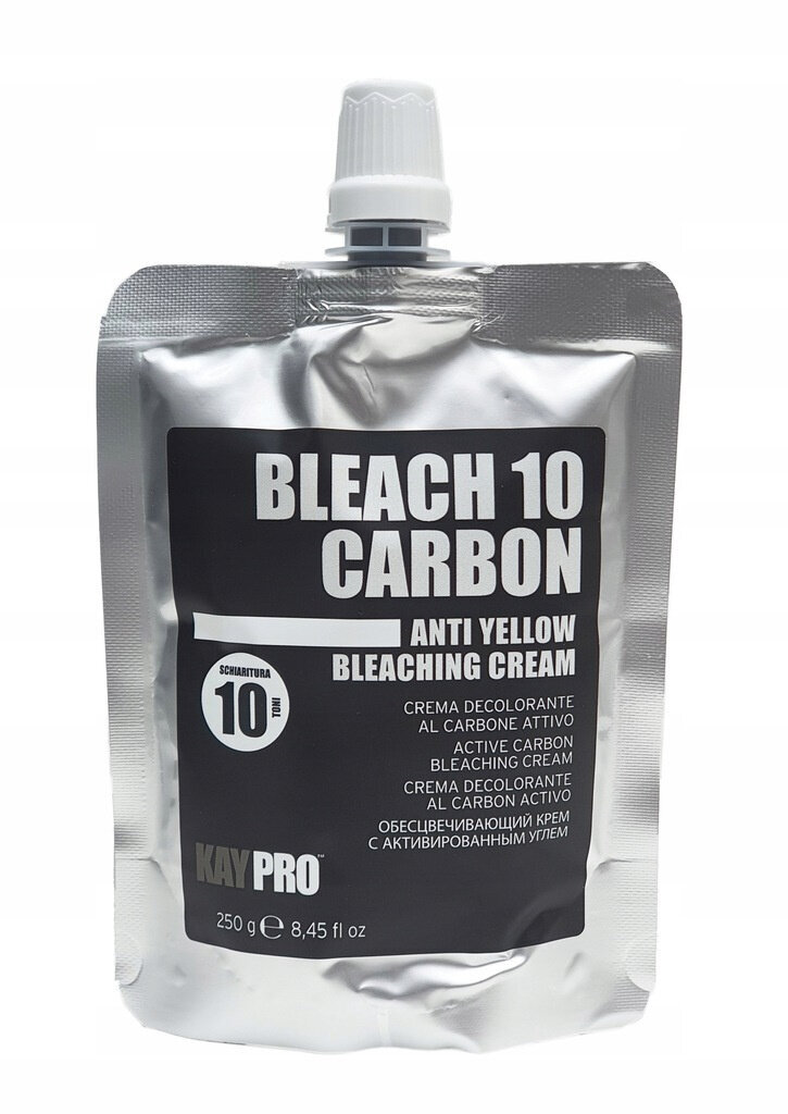 Helendaja KayPro Bleach 10 Carbon Anti Yellow Cream, 250g цена и информация | Juuksevärvid | hansapost.ee