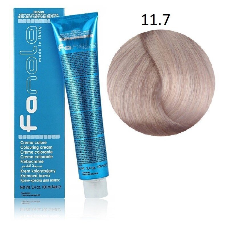 Professionaalne juuksevärv Fanola Color Cream, 11.7 Superlight Platinum Blonde Iris, 100 ml hind ja info | Juuksevärvid | hansapost.ee