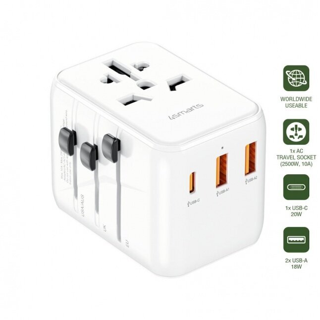 4smarts Nomad World Travel 20 W hind ja info | USB adapterid ja jagajad | hansapost.ee