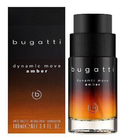 Tualettvesi Bugatti Dynamic Move Amber EDT meestele, 100 ml цена и информация | Parfüümid meestele | hansapost.ee