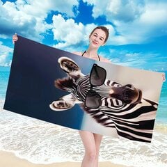 Пляжное полотенце Zebra, 100x180 см цена и информация | Полотенца | hansapost.ee