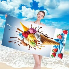 Пляжное полотенце Ice cream, 100x180 см цена и информация | Полотенца | hansapost.ee