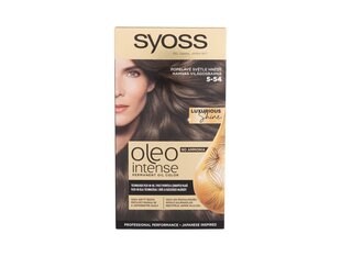 Краска для волос Syoss Oleo Intense 5-54 Пепельный Светло-Коричневый цена и информация | Краска для волос | hansapost.ee