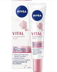 Näoseerum Nivea Vital Strahlender Teint 3in1, 40 ml hind ja info | Näoõlid, ampullid ja seerumid | hansapost.ee