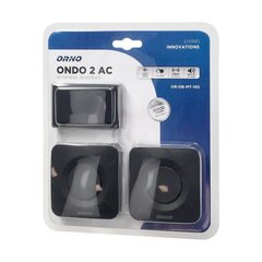 Комплект из двух беспроводных звонков ONDO 230V с 1 кнопкой без батареек 200м черный OR-DB-MT-165 цена и информация | Дверные звонки, глазки | hansapost.ee