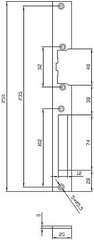 Pealisplaat SZZ-1 hind ja info | Uksehinged, ukseriivid ja stopperid | hansapost.ee