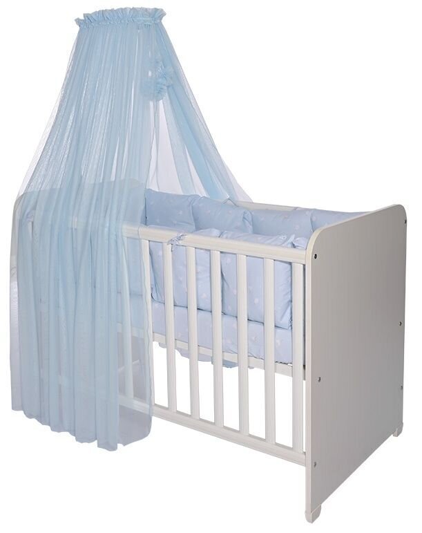 Laste voodi baldahhiin Lorelli Pom Pom, sinine, 480x160 cm hind ja info | Beebipesad, magamiskotid ja tekid | hansapost.ee
