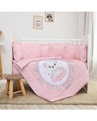 Lorelli laste voodipesukomplekt Little Bear Pink, 140x95, 5-osaline hind ja info | Laste voodipesu | hansapost.ee
