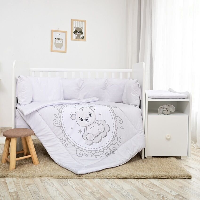 Lorelli laste voodipesukomplekt Little Bear, 110x70, 8 osaline hind ja info | Laste voodipesu | hansapost.ee