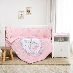 Lorelli beebivoodi komplekt Little Bear Pink, 110x70, 8 osaline hind ja info | Laste voodipesu | hansapost.ee
