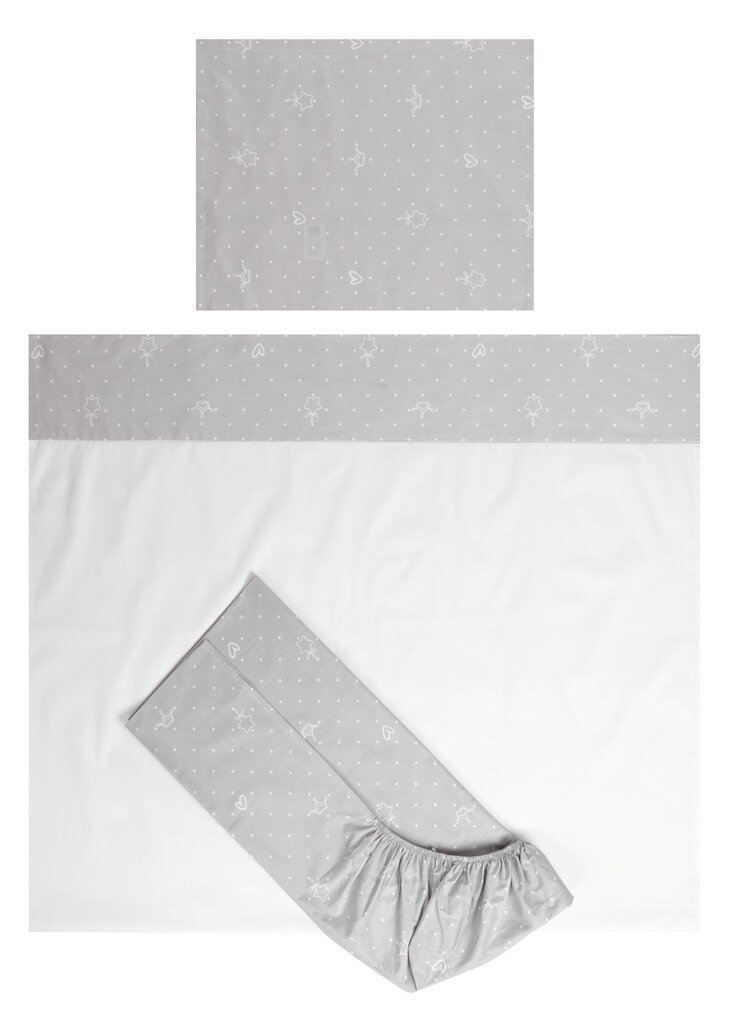 Lorelli beebi voodipesu komplekt Tiny Dream Gray, 60x120, 3-osaline цена и информация | Laste voodipesu | hansapost.ee