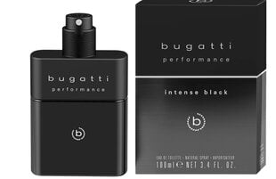 Tualettvesi Bugatti Performance Intense Black EDT meestele, 100 ml hind ja info | Parfüümid meestele | hansapost.ee