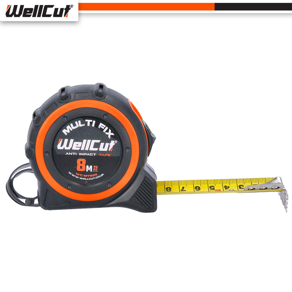Mõõdulint Magnetic WellCut WC-MT825 hind ja info | Käsitööriistad | hansapost.ee