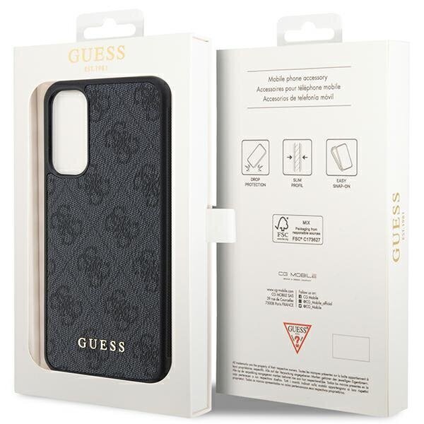 Guess GUHCSA34G4GFGR A34 5G A346 grey hard case 4G Metal Gold Logo цена и информация | Telefonide kaitsekaaned ja -ümbrised | hansapost.ee