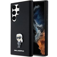 Karl Lagerfeld KLHCS24LSMHKNPK S24 Ultra S928 czarny|black Silicone Ikonik Metal Pin цена и информация | Чехлы для телефонов | hansapost.ee