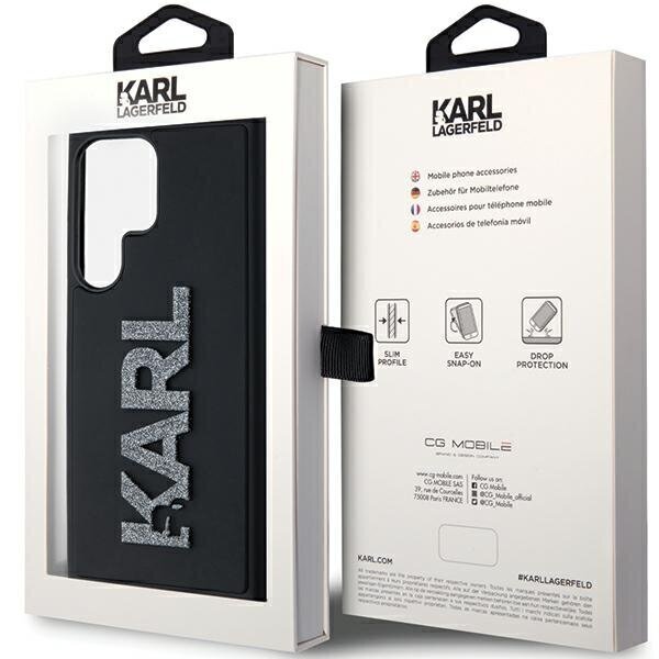 Karl Lagerfeld 3D Rubber Glitter Logo Hardcase цена и информация | Telefonide kaitsekaaned ja -ümbrised | hansapost.ee