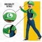 Karnevali kostüüm Super Mario Luigi 109-126 cm 4-6 aastane hind ja info | Kostüümid ja maskid | hansapost.ee