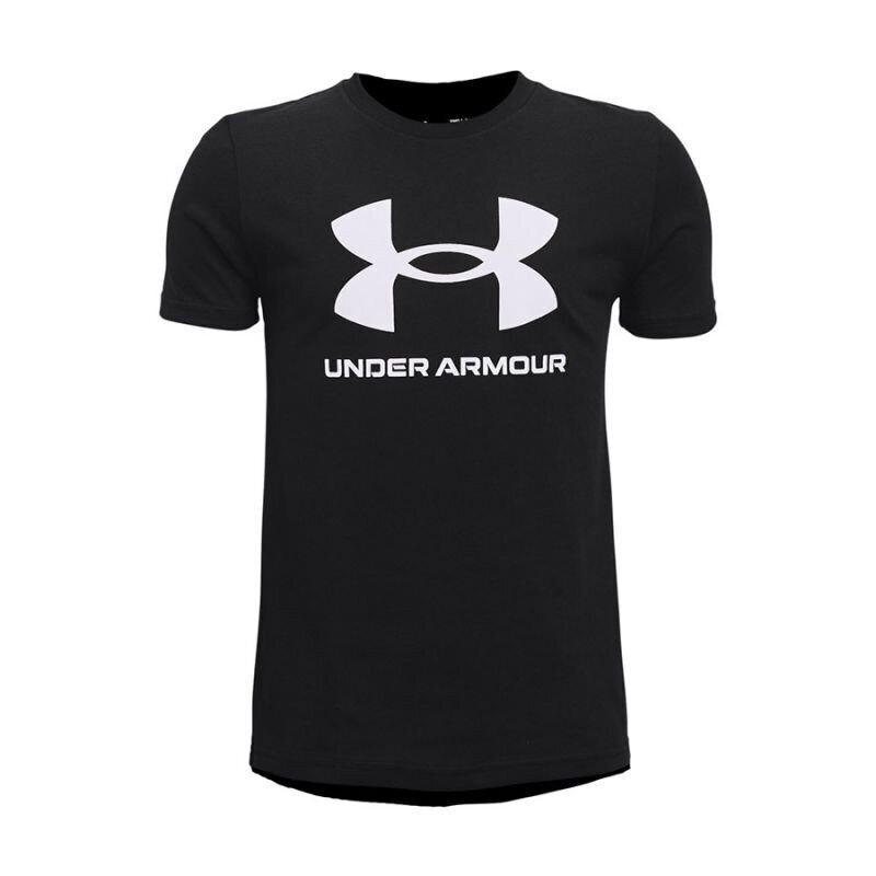 Laste T-särk Under Armor Y Sportstyle Logo SS Jr 1363282 001, must hind ja info | Särgid poistele | hansapost.ee