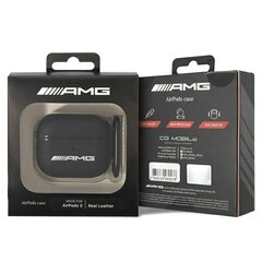 AMG AMA3SLWK AirPods 3 cover czarny|black Leather цена и информация | Аксессуары для наушников | hansapost.ee