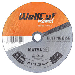 Отрезной диск по металлу и нержавеющей стали WellCut® WCA23019, 230x1.9x22.23 мм цена и информация | Ручной инструмент, 18 В 125 мм бесщеточная угловая шлифовальная машина для Makita Cordless, замена литий-ионного аккумулятора | hansapost.ee