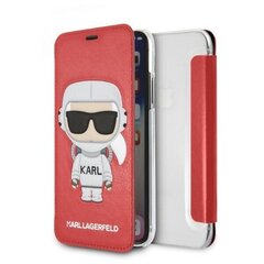 Karl Lagerfeld KLFLBKPXKSCORE iPhone X| XS bookcase czerwony|red Karl Space Cosmonaut цена и информация | Чехлы для телефонов | hansapost.ee
