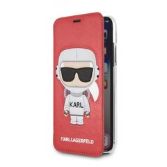 Karl Lagerfeld KLFLBKPXKSCORE iPhone X| XS bookcase czerwony|red Karl Space Cosmonaut цена и информация | Чехлы для телефонов | hansapost.ee