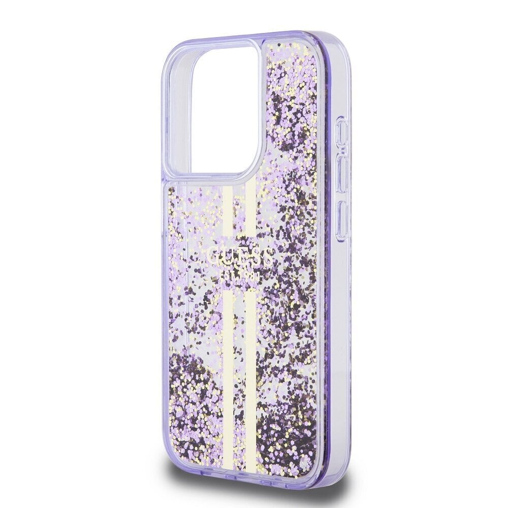 Guess Liquid Glitter Gold Stripe Case цена и информация | Telefonide kaitsekaaned ja -ümbrised | hansapost.ee