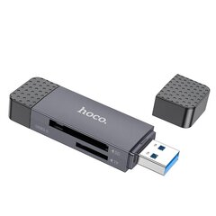 Картридер Hoco HB45 USB-C/USB-A 2-в-1 USB3.0, серый цена и информация | Адаптеры и USB-hub | hansapost.ee