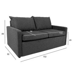 Diivanvoodi COLOGNE 152x92xH89cm, tumehall price and information | Sofa beds and sofas | hansapost.ee