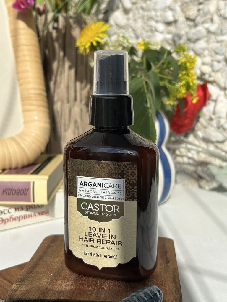 Juukseid taastav sprei Arganicare Castor Oil 10 in 1 Argan & Castor, 150 ml hind ja info | Palsamid | hansapost.ee