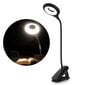 Juhtmeta LED-lugemislamp klambriga + must mikro USB kaabel hind ja info | Laualambid | hansapost.ee