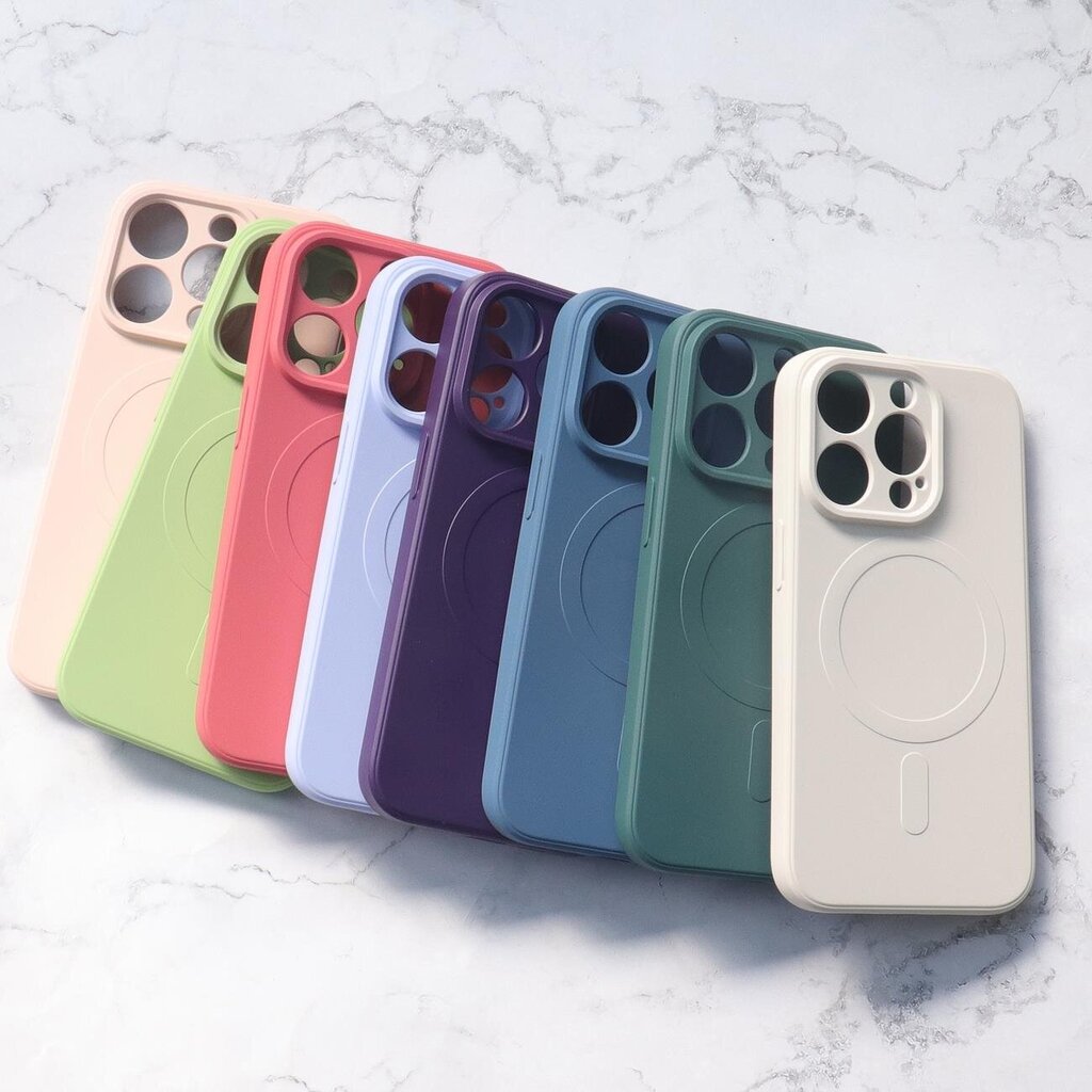 MagSafeiga ühilduv silikoonümbris iPhone 15 Pro Silicone Case jaoks - kreem hind ja info | Telefonide kaitsekaaned ja -ümbrised | hansapost.ee