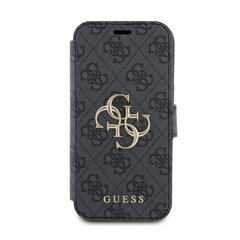 Guess PU Leather 4G Metal Logo Book Case for iPhone 15 Grey цена и информация | Чехлы для телефонов | hansapost.ee