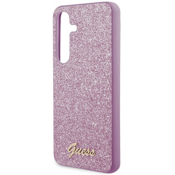 Guess GGUHCS24MHGGSHU S24+ S926 fioletowy|purple hardcase Glitter Script цена и информация | Telefonide kaitsekaaned ja -ümbrised | hansapost.ee