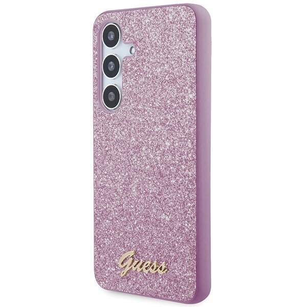 Guess GGUHCS24MHGGSHU S24+ S926 fioletowy|purple hardcase Glitter Script цена и информация | Telefonide kaitsekaaned ja -ümbrised | hansapost.ee