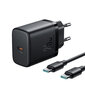 Kiirlaadija Joyroom JR-TCF11 kuni 25W + kaabel USB-C / USB-C 1m - must hind ja info | Laadijad mobiiltelefonidele | hansapost.ee
