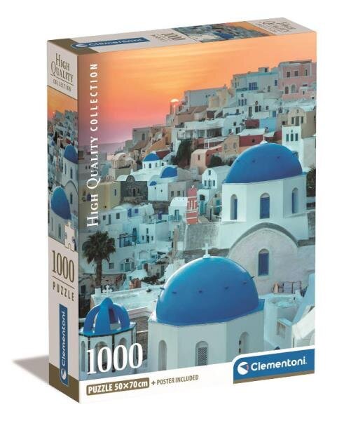 Pusle Compact Santorini Clementoni, 39912, 1000 tk hind ja info | Pusled lastele ja täiskasvanutele | hansapost.ee