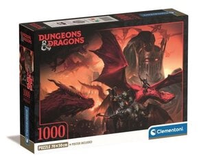 Pusle Compact Dungeons&Dragons Clementoni, 39914, 1000 tk hind ja info | Pusled lastele ja täiskasvanutele | hansapost.ee