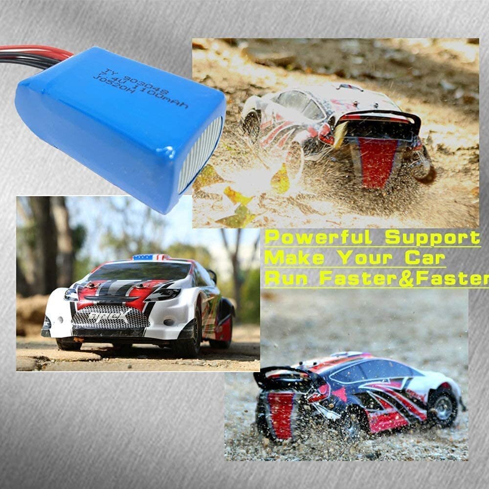 2 tk Lipo laetavad akud (7.4V 1100mAh) auto drone Wltoys A949 A959 A969 A979 V912 V913 V262 L959 T23 T55 F45 jaoks A949 A949 A959 A959 A979 V912 V913 V262 L959 T23 T55 F45 цена и информация | Nutiseadmed ja lisatarvikud | hansapost.ee